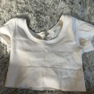 NWT Aerie Cropped Ribbed T-shirt